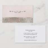 Faux Sequins en Linen Cute Pink Chic Boutique Visitekaartje (Voorkant / Achterkant)