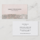 Faux Sequins en Linen Cute Pink Mode & Beauty Visitekaartje (Voorkant / Achterkant)