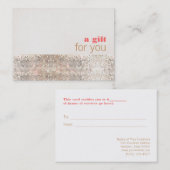 Faux Sequins Hair Salon and Spa Cadeaubon Kortingskaartje (Voorkant / Achterkant)