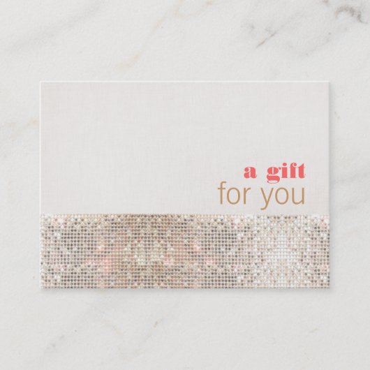 Faux Sequins Hair Salon and Spa Cadeaubon Kortingskaartje (Voorkant)