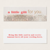 Faux Sequins Hair Salon and Spa Cadeaubon Mini Visitekaartjes (Voorkant /achterkant)