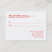 Faux Sequins Hair Salon Holiday Cadeaubon Kortingskaartje (Achterkant)