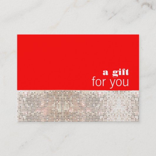 Faux Sequins Hair Salon Holiday Cadeaubon Kortingskaartje (Voorkant)