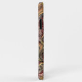Faux Shiny Dark Red Green Gold Floral Art Pattern Case-Mate iPhone Case (Achterkant/rechts)