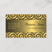 Faux Shiny Gold 3D Abstract Circles Mosaic Pattern Visitekaartje (Achterkant)