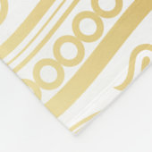 Faux Shiny Metallic Gold Paisley Fleece Deken (Hoek)