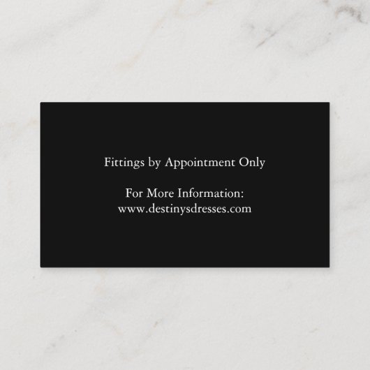 Faux Shiny Metallic Goud Zwart Contact Bar Visitekaartje (Achterkant)