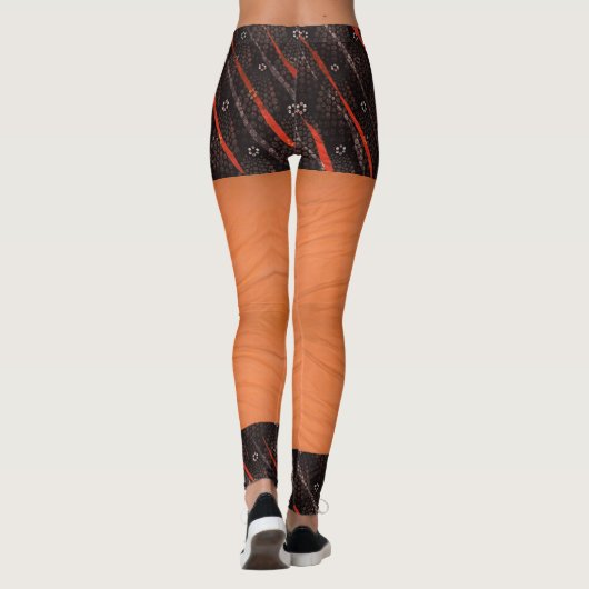 Faux Shorts Textielpatroon Leggings (Achterkant)