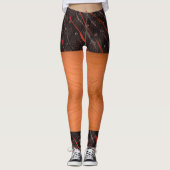 Faux Shorts Textielpatroon Leggings (Voorkant)