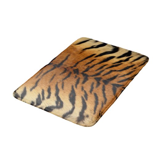Faux Siberian Tiger Skin Bathroom Mat (Gekanteld)