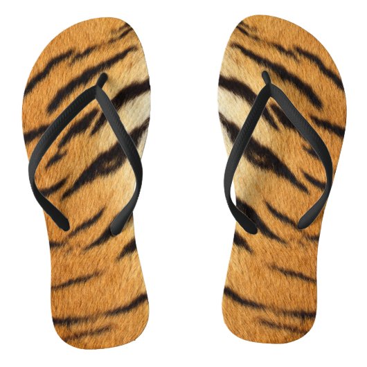 Faux Siberian Tiger Skin Teenslippers (Voetbed)