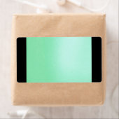 Faux Silk Spearmint/Black Solid Lable Etiket (Insitu)