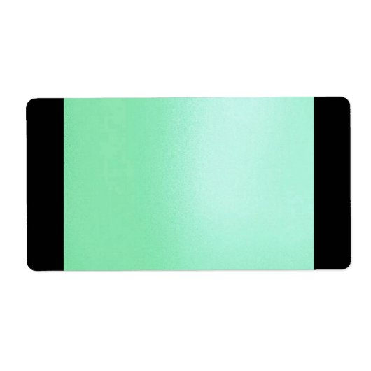 Faux Silk Spearmint/Black Solid Lable Etiket (Voorkant)