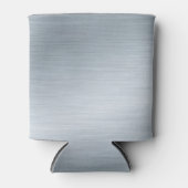 Faux Silver Achtergrond Blikjeskoeler (Voorkant)