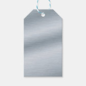 Faux Silver Achtergrond Cadeaulabel (Voorkant)