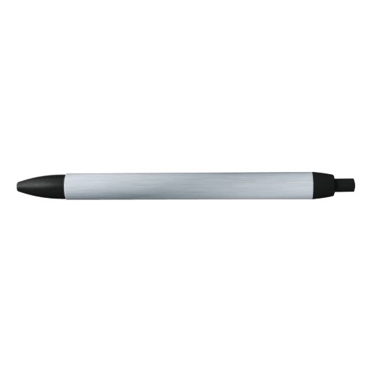 Faux Silver Achtergrond Zwarte Inkt Pen (Voorkant)