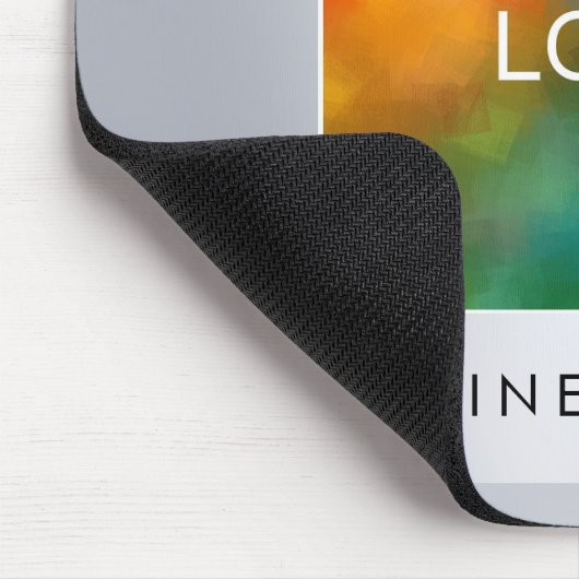 Faux Silver Add Upload Uw zakelijke Logo Muismat (Hoek)