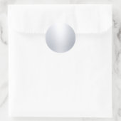 Faux Silver Blank Sjabloon Glamoureus Elegant Ronde Sticker (Tas)