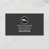 Faux Silver Box Border Truck Logistics Driver Visitekaartje (Achterkant)