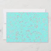 Faux Silver confetti splatters blauwgroen 21st Bir Kaart (Achterkant)