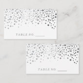 Faux Silver Confetti Stippen plaatsen kaarten Plaatskaartje (Voorkant / Achterkant)