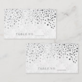 Faux Silver Confetti Stippen plaatsen kaarten Plaatskaartje (Voorkant / Achterkant)