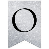 Faux Silver CONGRATULATIONS! Customizable Party Vlaggetjes (Tweede vlag)