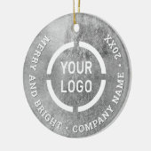 Faux Silver Custom Business ornamenten met logo (Links)