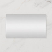 Faux Silver Custom Formele Voedsel Zakelijke Cater Visitekaartje (Achterkant)