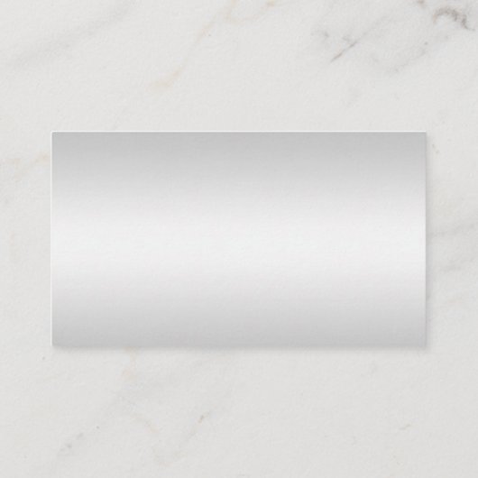 Faux Silver Custom Formele Voedsel Zakelijke Cater Visitekaartje (Achterkant)