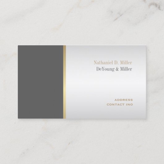 Faux Silver, DIY achtergrond Visitekaartje (Achterkant)