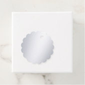 Faux Silver Elegant Modern Blank Sjabloon Metallic Bedankjes Labels (In situ)
