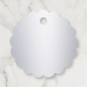 Faux Silver Elegant Modern Blank Sjabloon Metallic Bedankjes Labels (Achterkant)