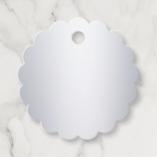 Faux Silver Elegant Modern Blank Sjabloon Metallic Bedankjes Labels (Voorkant)
