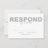 Faux Silver en Roze Reply RSVP-kaarten RSVP Kaartje (Voorkant)