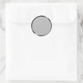 Faux Silver Flat Lijst Envelope Seal Ronde Sticker (Tas)