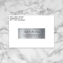 Faux Silver Foil Adresetiketten voor individueel h