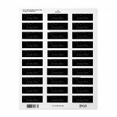 Faux Silver Foil Confetti Black & White I Etiket (Full Sheet)