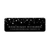 Faux Silver Foil Confetti Black & White II Etiket (Voorkant)