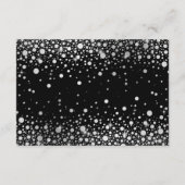 Faux Silver Foil Confetti Black Wishing Well Kaart (Achterkant)