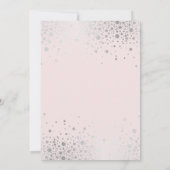 Faux Silver Foil Confetti Blush Pink Weddenschap Kaart (Achterkant)