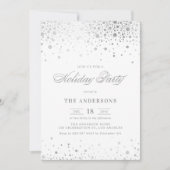 Faux Silver Foil Confetti Holiday Kaart (Voorkant)