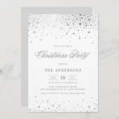 Faux Silver Foil Confetti kerst Kaart (Voorkant / Achterkant)