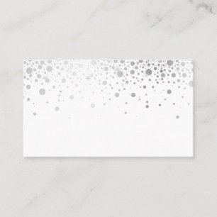 Faux Silver Foil Confetti Stippen   Modern Plaatskaartje