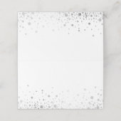 Faux Silver Foil Confetti Stippen | Moderne kaart Plaatskaartje (Buitenkant ongevouwen)