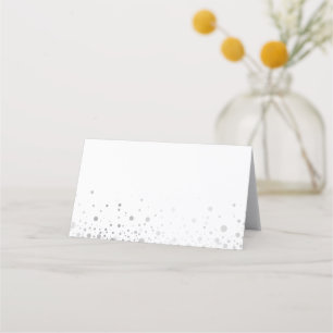 Faux Silver Foil Confetti Stippen   Moderne kaart Plaatskaartje