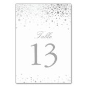 Faux Silver Foil Confetti Stippen Tabel Nummer Kaart (Achterkant)