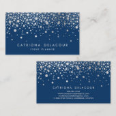 Faux Silver Foil Confetti | Visitekaartje van de m (Voorkant / Achterkant)