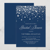 Faux Silver Foil Confetti | Vrijgezellenfeest van  Kaart (Voorkant / Achterkant)