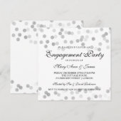 Faux Silver Foil Glitter Lights Kaart (Voorkant / Achterkant)